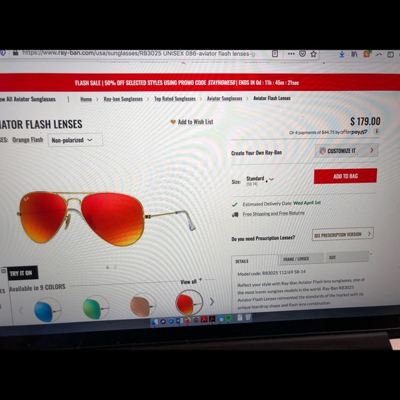 Ray-Ban aviator sunglasses - Picture 2 of 7